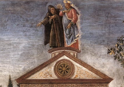 Sandro Boticelli, Trzy pokusy Jezusa (fragment)