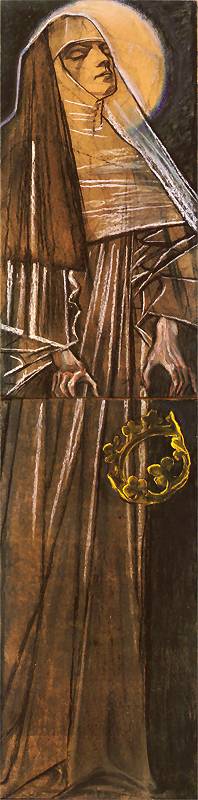 Stanisław Wyspiański (1869-1907), bł. Salomea, Projekt witraża do oo.Franciszkanów w Krakowie, 1902 bł. Salomea