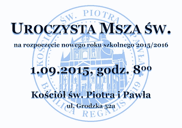 Początek roku szkolnego 2015